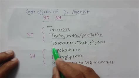 beta 2 Agonist side effects / pharmacology mnemonics - YouTube