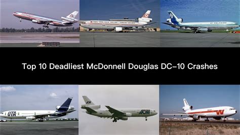 Top 10 Deadliest McDonnell Douglas DC-10 Crashes - YouTube