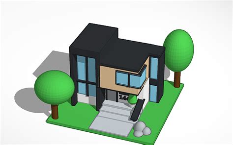 3D design Modern house - Tinkercad