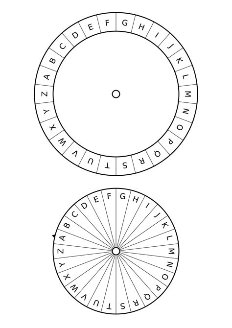 Printable Cipher Wheel - Printable Word Searches