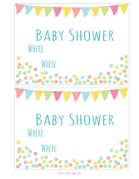 Free Printable Baby Shower Invitation - Easy Peasy and Fun