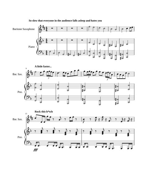 Canon Rock Sheet music for Piano, Saxophone (Baritone) (Solo ...