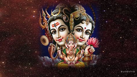 Lord Ganesha Shiva And Parvati Hd Pics 19201080