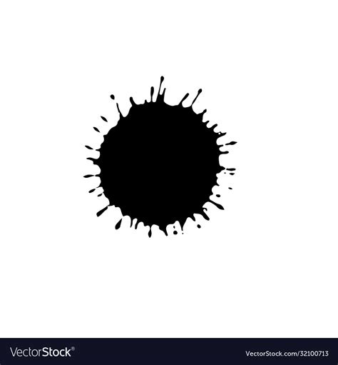 Black drop isolated on white background grunge Vector Image