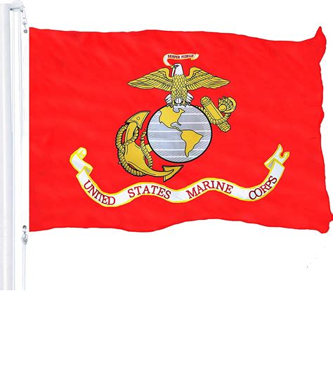 G128 - USMC US Marine Corps Flag 3x5 ft Printed United States Marine ...