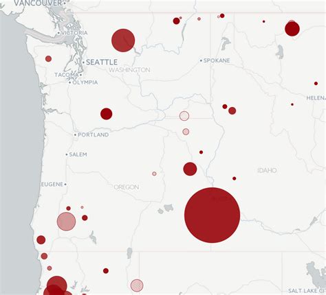 Current Fire Map Oregon | World Map Gray