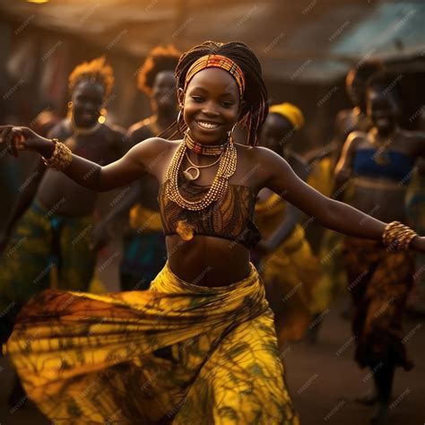 Premium Photo | African girl dancing national dance in african clothes