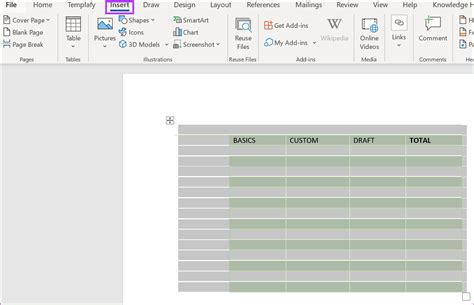 How to Create and Use Custom Table Templates in Microsoft Word ...