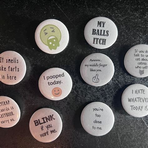 Funny Buttons - Etsy