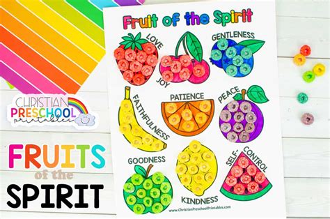 Fruit of the Spirit Coloring Page - Christian Preschool Printables