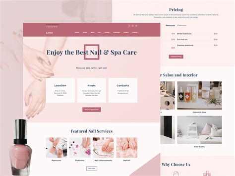 Nail Salon Website Template by Weblium on Dribbble