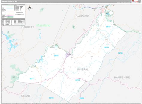 Mineral County, WV Map - Premium