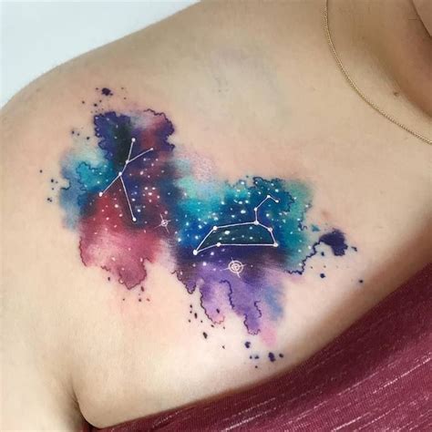 Cancer and Leo constellation tattoo - Tattoogrid.net