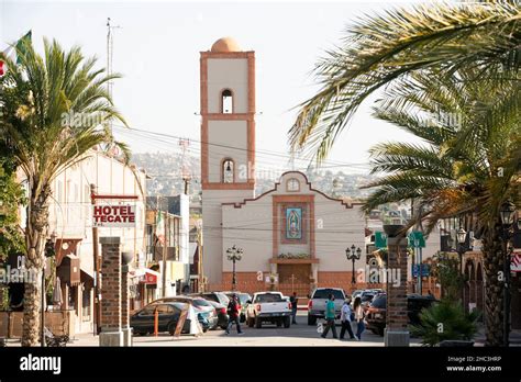 Afternoon view of downtown Tecate, Baja California, Mexico Stock Photo ...