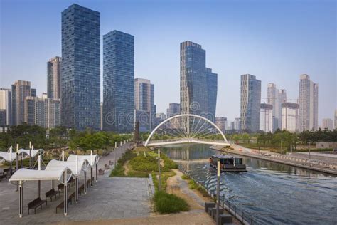 Songdo Central Park in Songdo District, Incheon South Korea. Stock ...