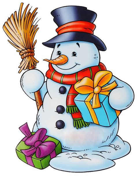 snowmen.quenalbertini: Snowman with a broom and gifts Christmas Yard ...