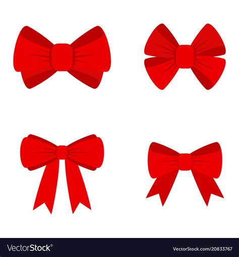 Red bow Royalty Free Vector Image - VectorStock