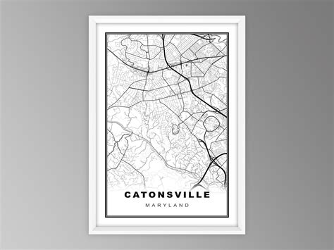 Catonsville Map Print Catonsville Wall Art Catonsville Poster - Etsy Canada