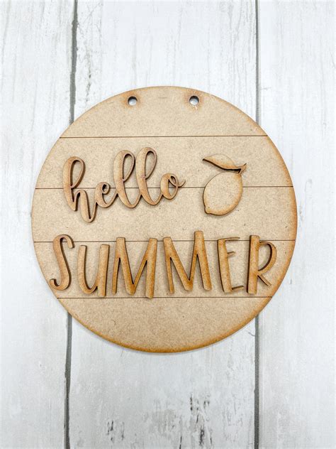 Hello Summer 5 in Round Sign DIY Kit – DIY with Amber