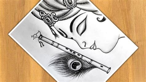 How To Draw Krishna | Easy Drawing Trick | Tutorial | Janmashtami ...