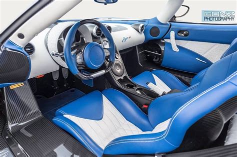 The Leather and Ostrich Leather interior of a Koenigsegg Agera R ...