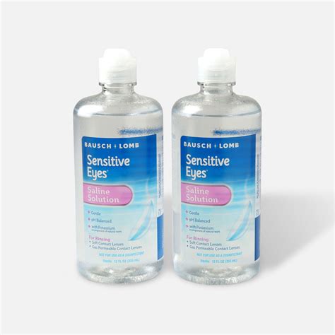 Sensitive Eyes Plus Saline Solution 2 x 12oz, 24 fl oz