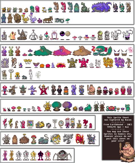 Adolescent Technology: [35+] Earthbound Enemies Sprites