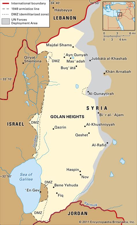 Golan Heights Map