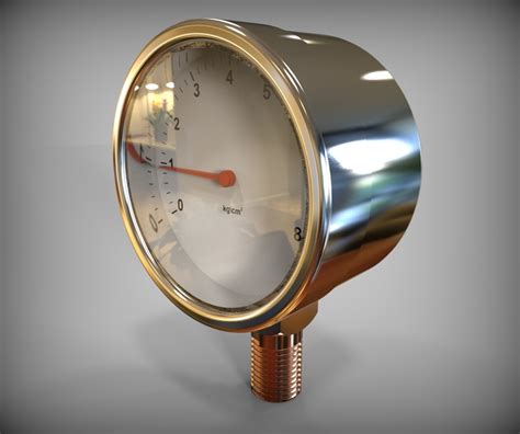 Pressure gauge / manometer | 3D CAD Model Library | GrabCAD