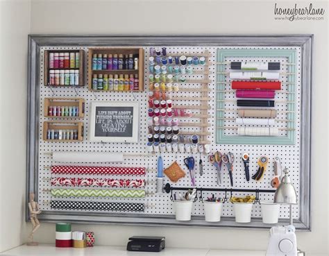 s craft organization ideas mom will love, Organizational Pegboard Large ...