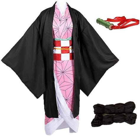 ZSTO Kamado Nezuko Costume for Children,Anime Demon Slayer Cosplay ...