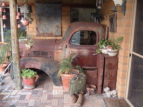 Our rusty Old Dodge Truck, at the moment a cool garden ornament near ...