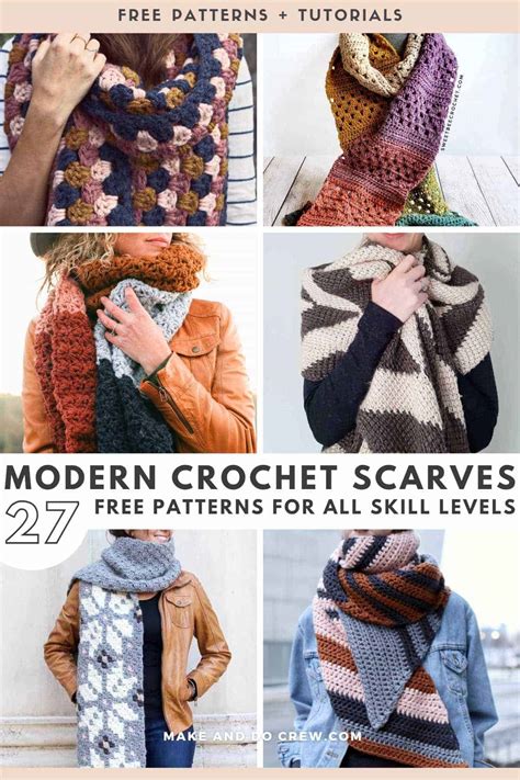 27 Free Easy Crochet Scarf Patterns - Beginner-Friendly