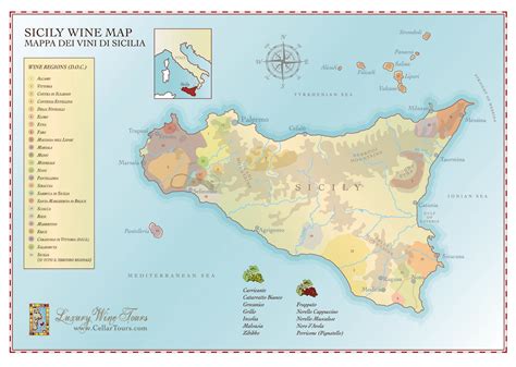 Sicily Wine Region Map » CellarTours