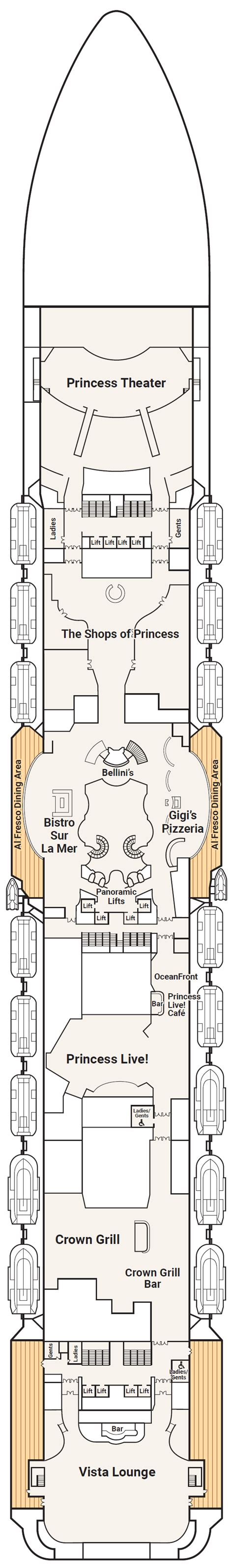 Enchanted Princess Deck Plan | Deck 16 | ROL Cruise