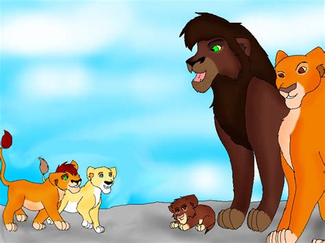 Kovu Kiara and their cubs by Gemini30 on DeviantArt