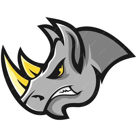 Premium Vector | Rhino mascot logo