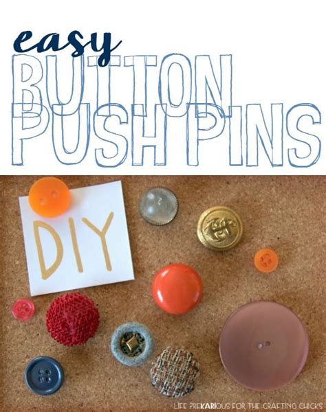 DIY Button Push Pins | Push pins diy, Diy buttons, Button crafts