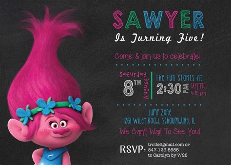 Trolls Birthday Invitations Blank : Musings of an Average Mom: Trolls ...