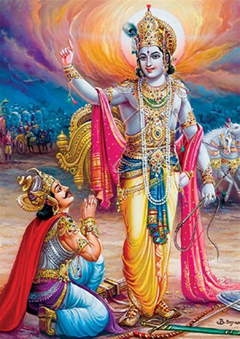 Download Bhagavad Gita Wallpapers Group - Sri Krishna With Arjuna On ...