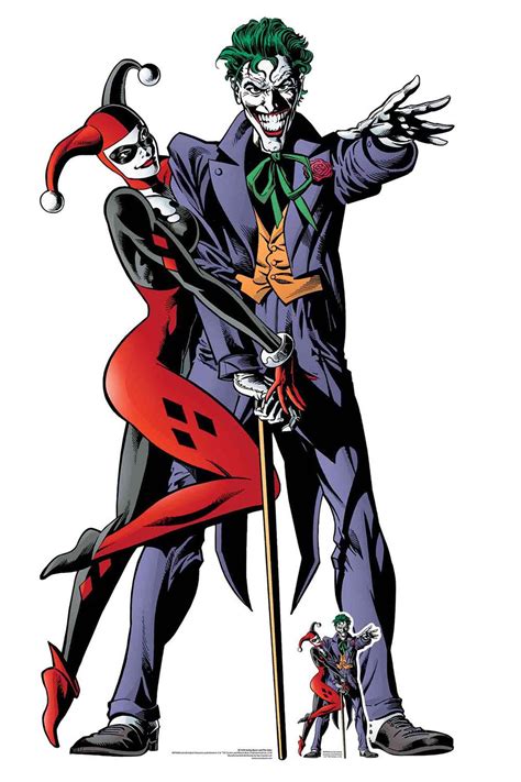 Harley Quinn and The Joker Comic Style Official Lifesize Cardboard Cutout