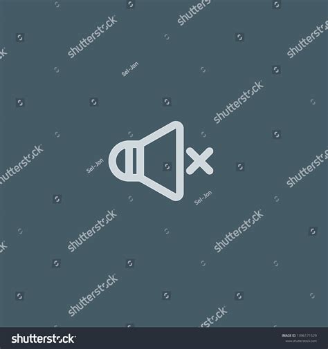 Mute Vector Icon Mute Concept Stroke Stock Vector (Royalty Free ...