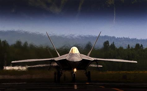 HD wallpaper: gray fighter plane, aircraft, F22-Raptor, military ...