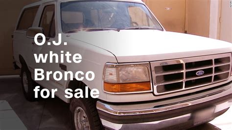 White Bronco used in O.J. Simpson chase is up for sale