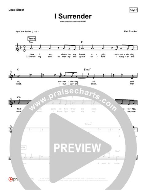 I Surrender (Simplified) Sheet Music PDF (Hillsong Worship) - PraiseCharts