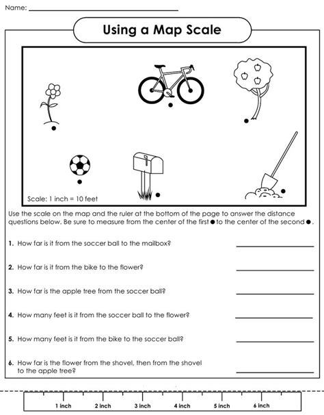 Map scale worksheet | Map skills worksheets, Geography worksheets, Map ...