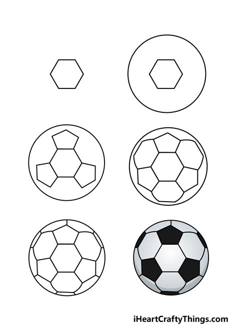 Soccer Ball Drawing - How To Draw A Soccer Ball Step By Step