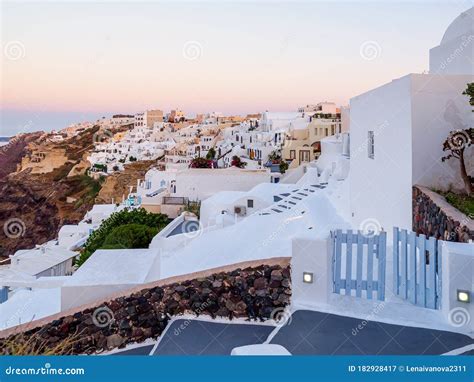 Amazing Santorini View with Cave Houses. Santorini Island. Greece Stock ...