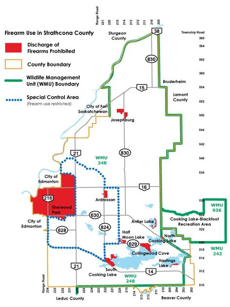 Map Of Strathcona County - Map Of West