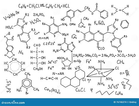 Educação Tirada Mão Do Conhecimento Da Ciência Das Fórmulas Da Química ...